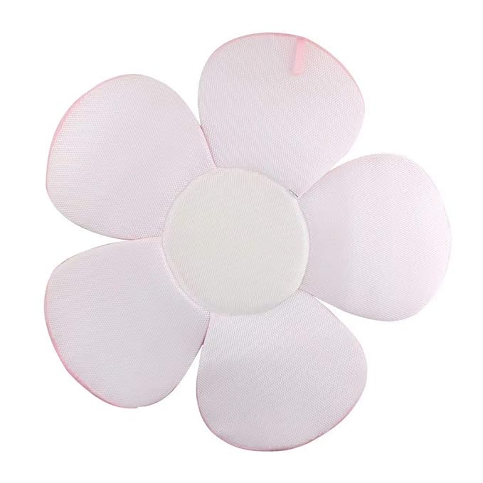 Baby Bath Lotus Cushion Sink Bather Petal Newborn Bathtub Mat Bathing Tub Seat Support Lounger Flower Bathing Pad Non-Slip Safety Sink Insert Tub Pink