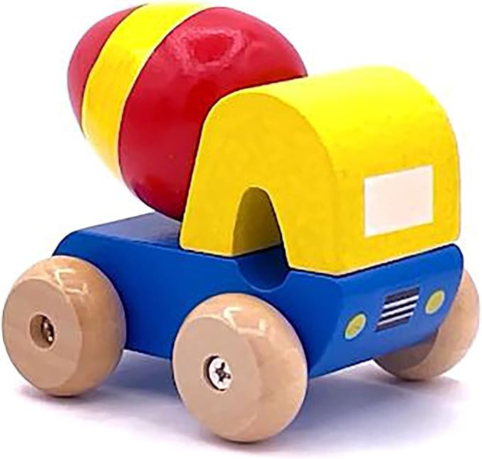 Orange Tree Toys First Trucks | Hand Painted Colorful Wooden Toy for Toddlers Age 12m+, Sustainably Made, Set of 3