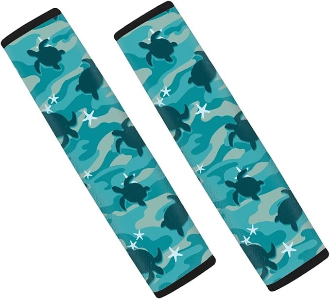 AFPANQZ Turtle Star Automotive Seat Belt Covers Pads 2 Piece for Adults Kids Youth Car Accessories Safety Seatbelt Cushion Pillow Universal Fit Backpack Straps Pads