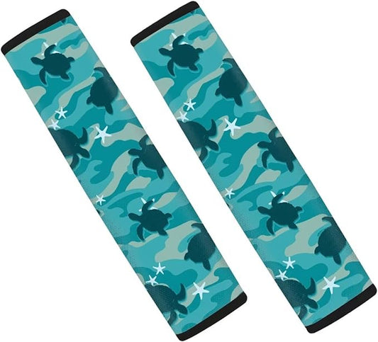 AFPANQZ Turtle Star Automotive Seat Belt Covers Pads 2 Piece for Adults Kids Youth Car Accessories Safety Seatbelt Cushion Pillow Universal Fit Backpack Straps Pads