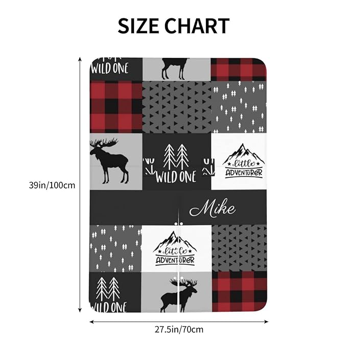 Personalized Woodland Deer Baby Car Seat Canopy for Babies with Name, Custom Red Baby Car Seat Covers for Boys and Girls, Opening Minky Nursing Breastfeeding Cover Infant Carseat Canopies for Newborn