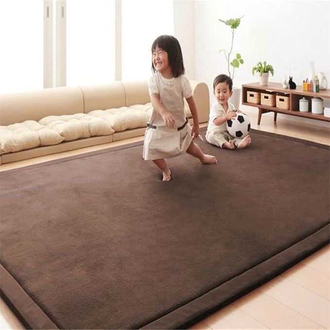 Play Crawling mat for Nursery Baby, Extra Soft Activity Floor Mat for Kids Playroom Bedroom-Princess Powder-100 * 120cm