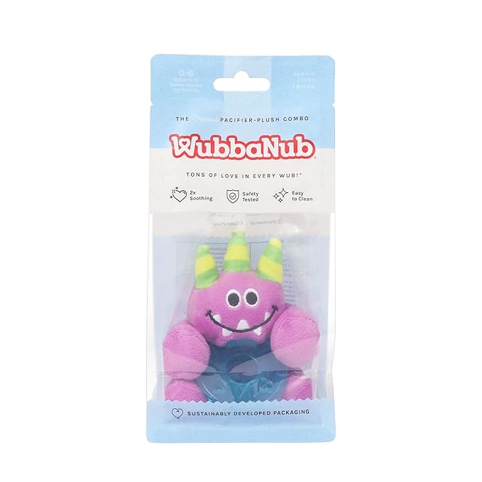 WubbaNub Infant Pacifier - Purple Monster