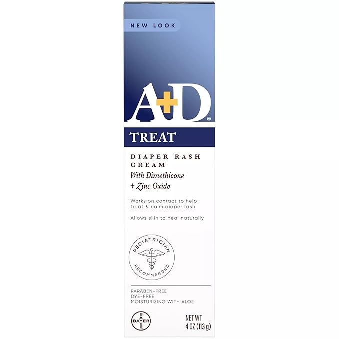 A+D Diaper Rash Cream, Dimethicone Zinc Oxide Cream, 4 oz (113 g) (Pack of 1) Size: Pack of 1, Model:, Baby & Child Shop