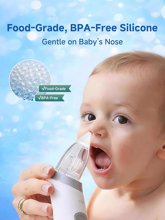 Nasal Aspirator Replacement Tips Compatible with GROWNSY, X-Bosak, Baby Nasal Aspirator Parts, Soft Silicone BPA-Free Accessories