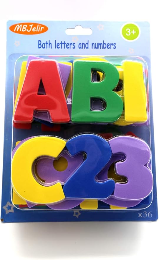 Bath Foam Toys Stick Letters and Numbers for Baby -36pcs Set,Full Set Floating Waterproof Bathroom Alphabet Toys, Bathtub Educational Toy, Promotes Reading and Counting