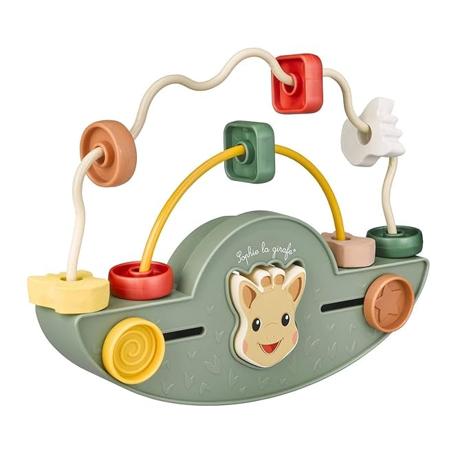 Sophie la Girafe - Wooden Educational Rocking Abacus for Baby - Motor Skills and Learning Game