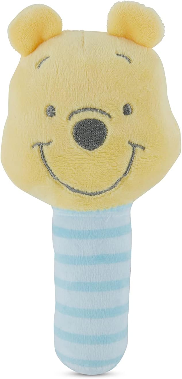 Disney Winnie The Pooh and Tigger Assorted Plush Lovie Rattle Set Pack of 2 - Soft and Cuddly Plush Material, Built-in Rattle for Sensory Stimulation,Vibrant Colors and Intricate Details