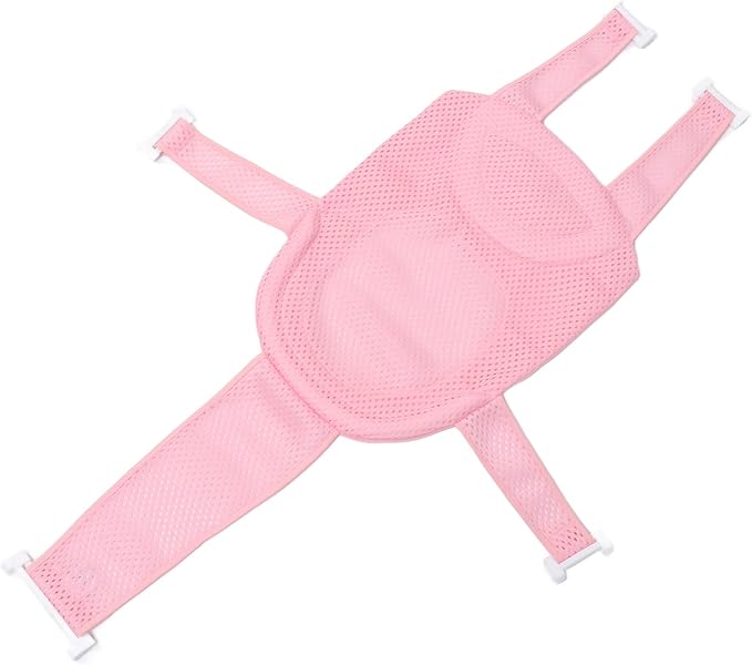 Baby Bath Seat Support Non Slip Universal Detachable Net Bathtub Sling Shower Mesh (Pi-nk)