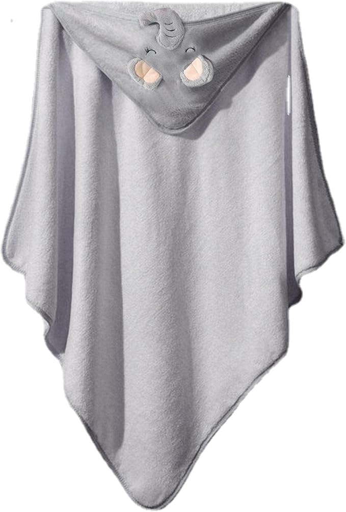 Hooded Baby Towel, Baby Bath Towel Hooded Bath Blanket, Baby Cotton Animal Face Hooded Towel, Absorbent Coral Fleece Hooded Baby Bath Shower Towel Gifts for Infant Newborn Toddlers, 31 * 31in