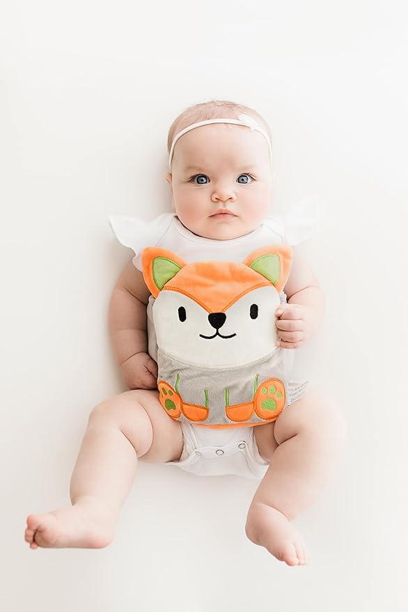 Baby Colic, Gas and Upset Stomach Relief, Baby Heated Tummy Wrap for Newborns - Belly Hugger - Infant Swaddling Belly Belt, Heating Pad with Soothing Warmth for Fussy Infants (Fox)