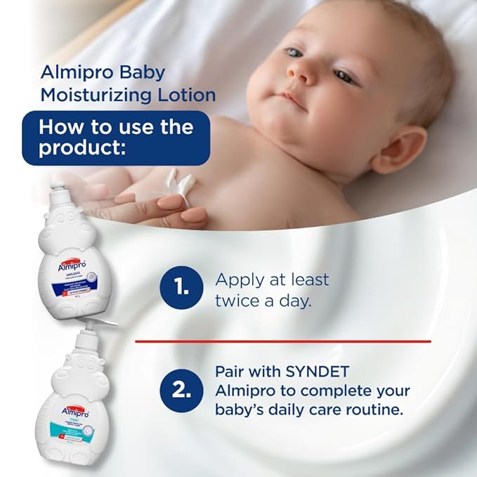 almipro Emollient Baby Daily Moisture Lotion with Panthenol and Shea Butter for Soft and Smooth Skin, 400 g - 14 Oz