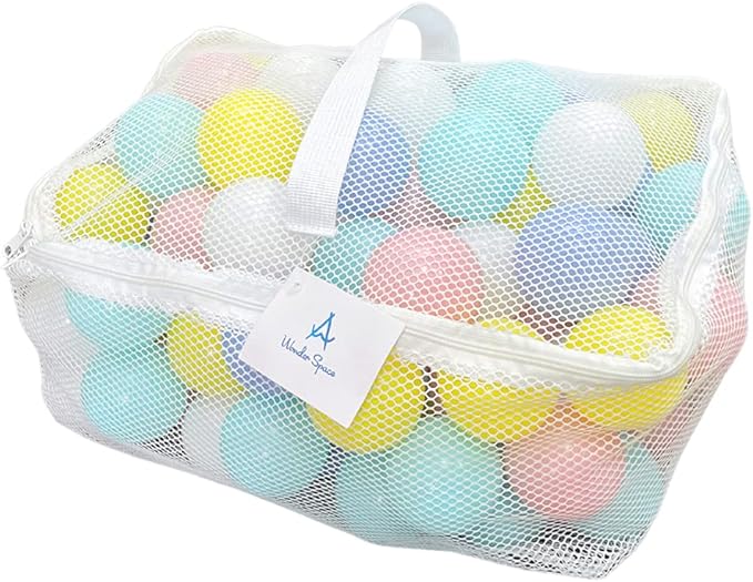 Wonder Space Soft Pit Balls, Chemical-Free Crush Proof Plastic Ocean Ball, BPA Free with No Smell, Safe for Toddler Ball Pit/Kiddie Pool/Indoor Baby Playpen