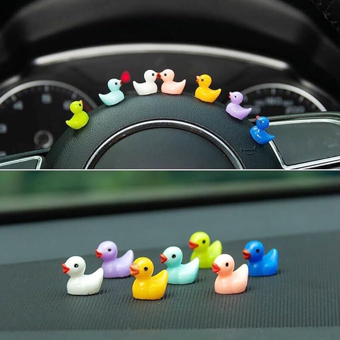Arcimatto 240 Pack Mini Ducks Tiny Resin Duck Bulk, Decor Duck Figures for Miniature Dollhouse Decor Garden Aquarium Potted Ornament, DIY Charm Crafts Hide and Seek Prank Party Favor Toys Gag Gifts