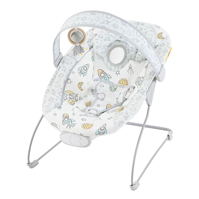 Baby Bouncer, Infants Bouncy Seat with Music and Vibrations,Portable Baby Rocker for Newborns Indoor Outdoor Use 0-6 Months Up to 20 lbs