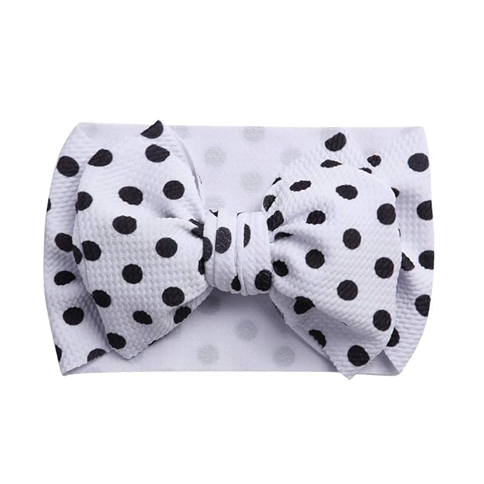 KIDOCHEESE Big Bows Baby Girl Headbands with Bows Elastics Nylon Hairbands Oversized Head Wraps Large Hair Bow Hair Accessories for Baby Girls Newborn Infant Toddlers Kids