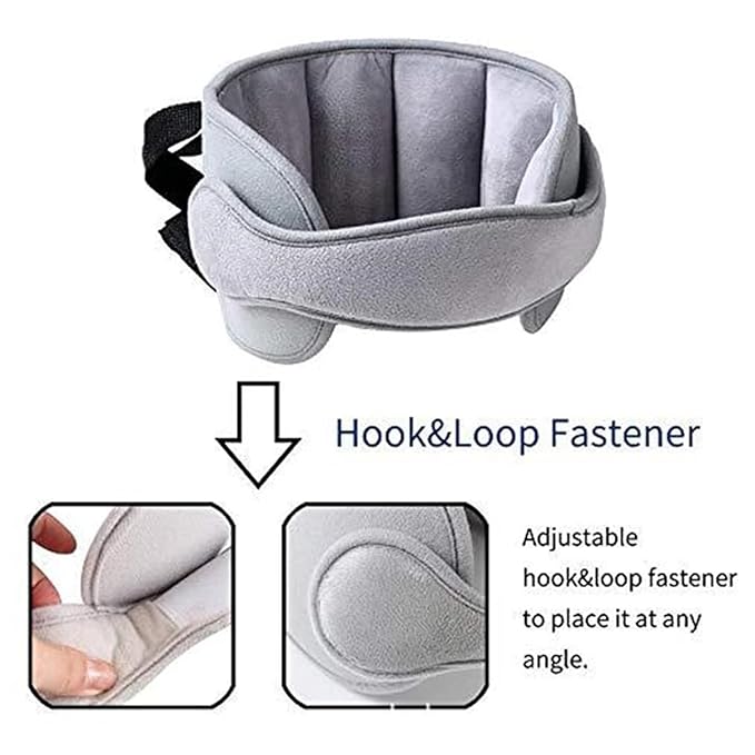 Kids Head Support for Car Seats, U-Shape Children Travel Pillow Cushion Adjustable Comfortable Sleeping Headrest Protective Neck Pillow Travel Accessories Offers Protection Safety for Kids (Grey)