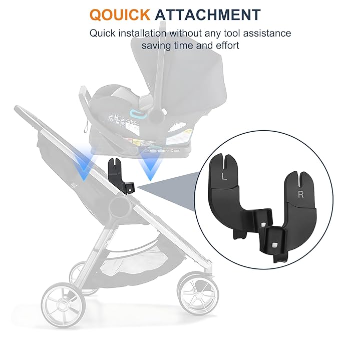 Car Seat Adapter Compatible with Baby Jogger City Select, City Select 2, and City Select LUX Strollers for Graco Strollers Replacement Accessories-Black