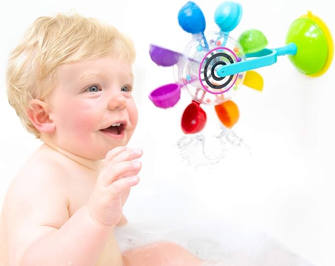 Sassy Whirling Waterfall Suction Toy for Bathtime - Stem - Ages 12+ Months, Multi