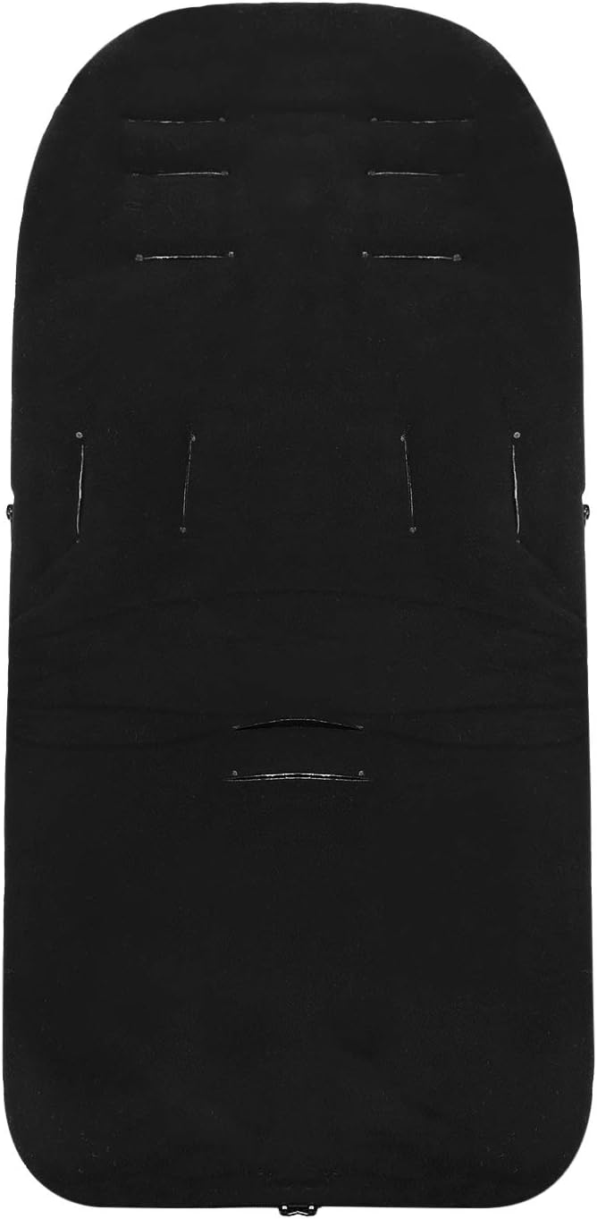 RUIXIA Winter Warm Thick Fleece Baby Stroller Sleeping Bag Detachable Universal Waterproof Toddlers Bunting Double Zipper Closure Footmuff Newborn Infants Swaddle Blanket Pram Wrap (Black Star)BAG910