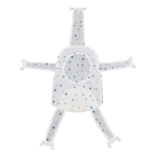 Asixxsix Bath Seat Support Net, Five Corner Baby Bath Seat Support Net Skid Proof Adjustable Baby Bath Support Net Universal Breathable Baby Shower Net for Newborn 0 to 18 Months (Star)