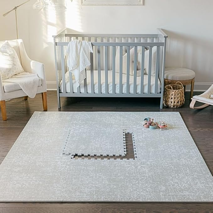 Baby Play Mats for Floor - Eden (6x10ft) - Premium EVA Foam Play Mat for Babies & Toddlers - Perfect for Tummy Time, Crawling, Playroom - Stylish & Comfortable Kids Play Mat