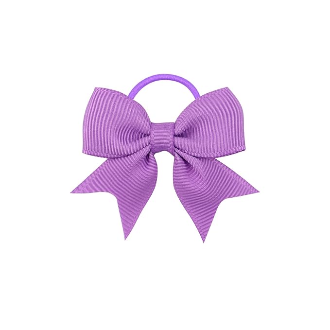 A set of two Cute Bow-shaped Elastic Hair Clips for Children. (purple)