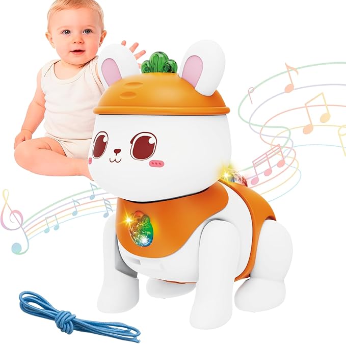 Baby Toys, Fun Tummy Time Toy for Toddlers with Music and Light, Interactive Walking Moving Sensory Toys for Infant Baby Girls and Boys, Birthday Gifts for Kids Boy Girl 3 4 5 6 7 8 Years