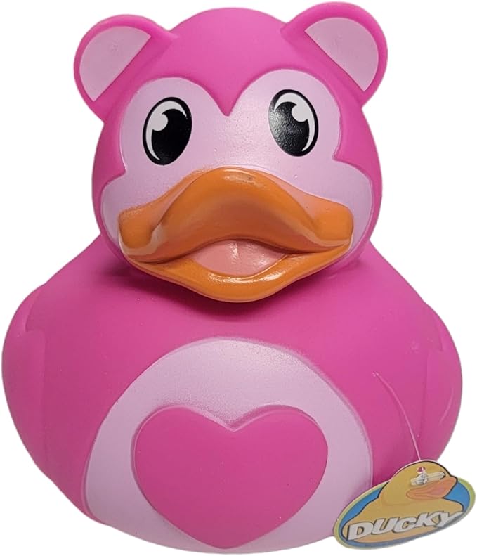 Big Rubber Ducky Collectible Mix - Valentine's Day Pink Heart (5.5") Alien, Robot, Dinosaur, Splat, Ninja, Confetti, Pink Heart, Yellow, Unicorn and Astronaut. Perfect for Ducking