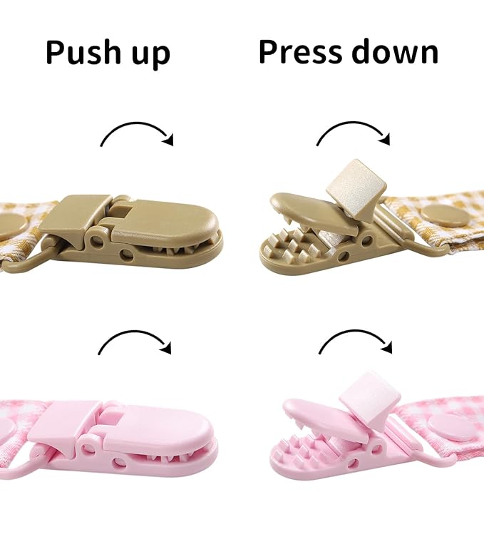 CutiePlusU Adult Pacifier Clip Adult Size Anyard Holder Clips 2 Pack-Animal Paradise 1