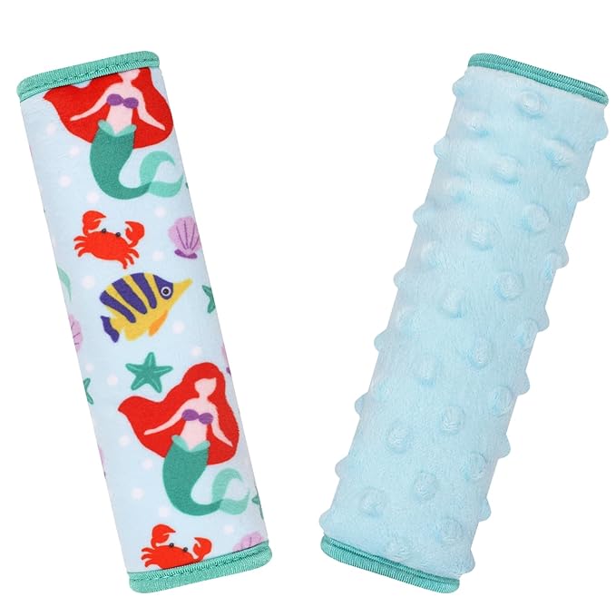 Seat Belt Covers for Kids, Double-Sided Use Shoulder Pads for Kids, Comfort Neck Strap Covers, Cute Car Seatbelt Cushion Covers for Boys Girls(2 Pack)