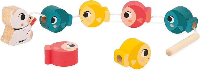Janod - Baby Play Box - Children's Toy 18 Months - Stimulus Toys with Wooden Puzzle - Baby Motor Skills - Activity Toys and Psychomotor Development - from 18 Months - J04064