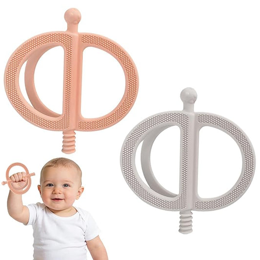 YAPROMO Silicone Teether Toys for 0-36 Months Babies, Teether Tubes for Teething Pain Relief - Anti-Choking Straw Tube Design, Sensory Teething Toys for Infants & Toddlers