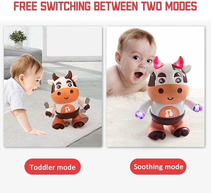 Dancing Cow Toy for Babies - Electric Musical Plush Cow with Fun Songs & Moves, Interactive Baby Toy for Baby, Cute Toddler Gift & Sensory Learning