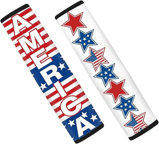 Car Seat Belt Pads Cover,Safety Shoulder Straps Pads Belt Strap Covers for Women Men 2 Pcs Standard Size,American Star