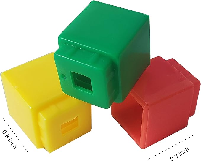 KUTOI Math Manipulatives Counting Cubes, Educational Math Linking Cubes, Classroom Toys Kindergarten Learning Materials Homeschool Supplies,Set of 100 Math Cubes for Kids Ages 3+