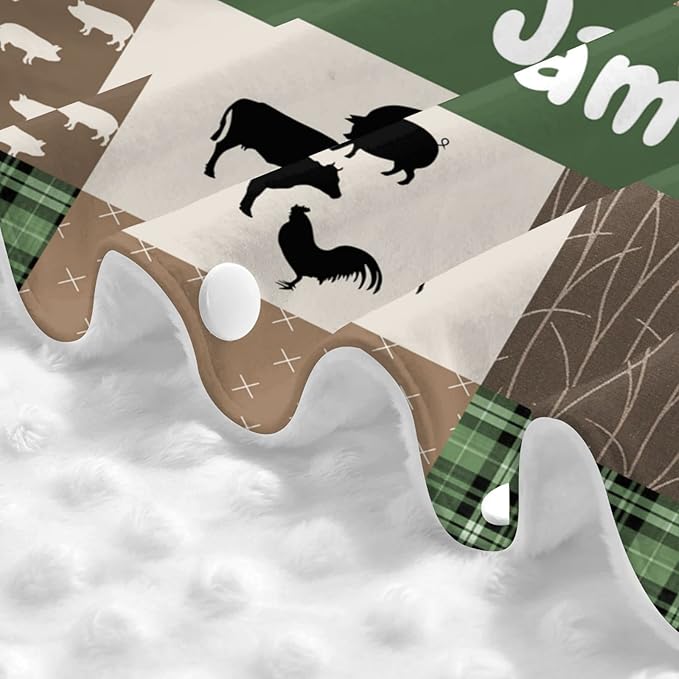 Personalized Baby Car Seat Canopy for Babies with Name, Custom Car Seat Covers for Boys and Girls, Infant Opening Minky Nursing Breastfeeding Stroller Cover Carseat Canopies for Newborn (Farm Life)