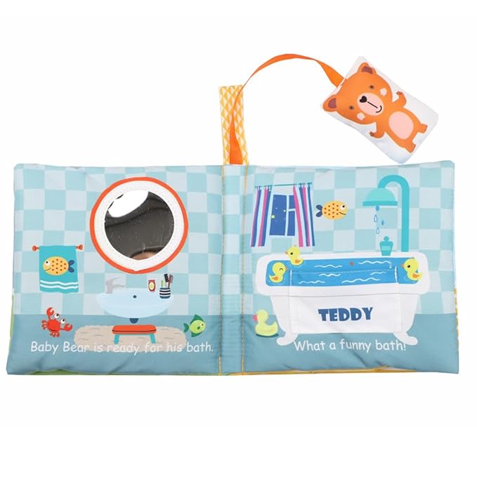 Elephant Crinkle Touch and Feel Books Baby Toys & Teddy Bear Toy Book -Teethers & Rattle