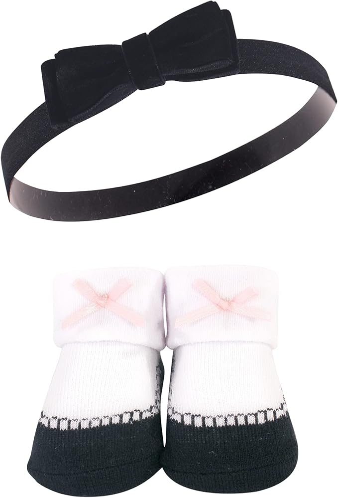 Hudson Baby Girl's Headband and Socks Giftset