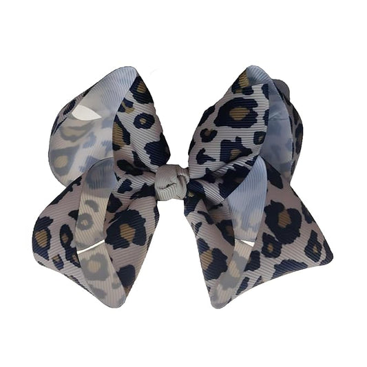 Leopard Hair Bow Clips for Girls Women Animal Print Hair Accessories with Non-Slip Clips, Bow hairpin Hair Accessories.(FJ119-Leopard 09)