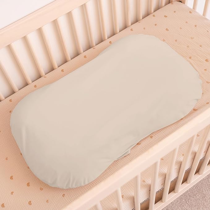 100% Waterproof Baby Lounger Cover - 2-Ply Organic Cotton Slipcovers Keep Your Lounger Clean & Your Baby Comfy - Machine Washable - (Lounger Not Included) - Cream