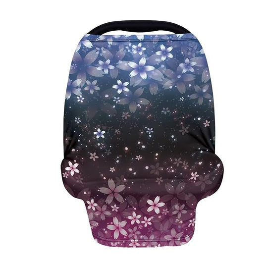 AFPANQZ Cherry Blossom Stretchy Baby Car Seat Nursing Breastfeeding Cover Kit Super Breathable Multiuse Infant Carseat Canopy Stroller Cover Scarf for All Seasons