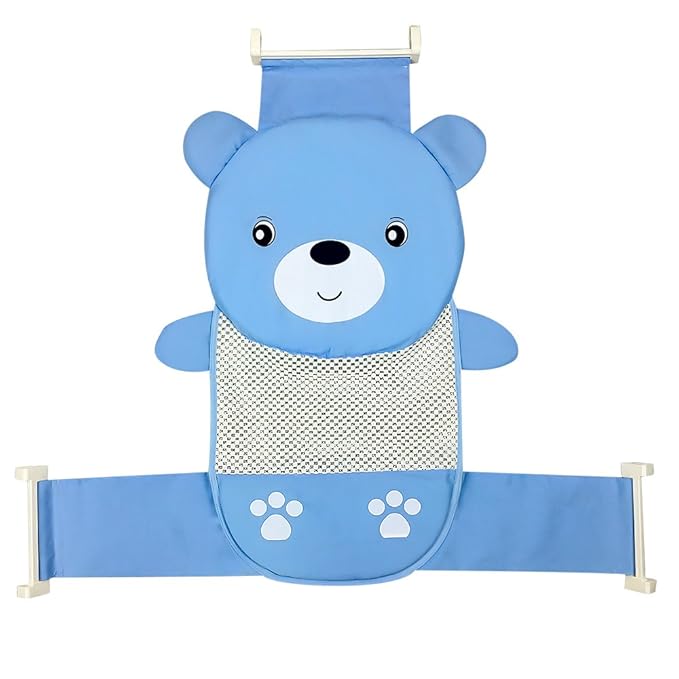 Topwon Baby Bath Seat Non-Slip Newborn Baby Bathtub Support Seat, Adjustable Versatile, Keep Baby Safe, Blue