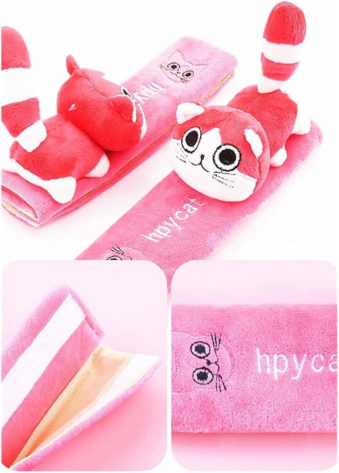 Cute Car Seat Belt Cover Dog Cat Child Car Stuffed Plush Animal Travel Pillow Kawaii Seat Belt Pillow for Kids Adults