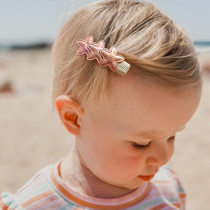 Glitter Mermaid Hair Clips for Girls, 10pcs Non Slip Fully Lined Alligator Clips Hair Accessories for Baby Toddlers Kids Teens by Cherssy