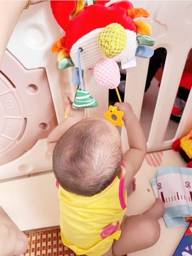 Car Seat & Stroller Toys for Babies 0-12 Months, Crab Infant Stroller Hanging Toys for Boys Girls
