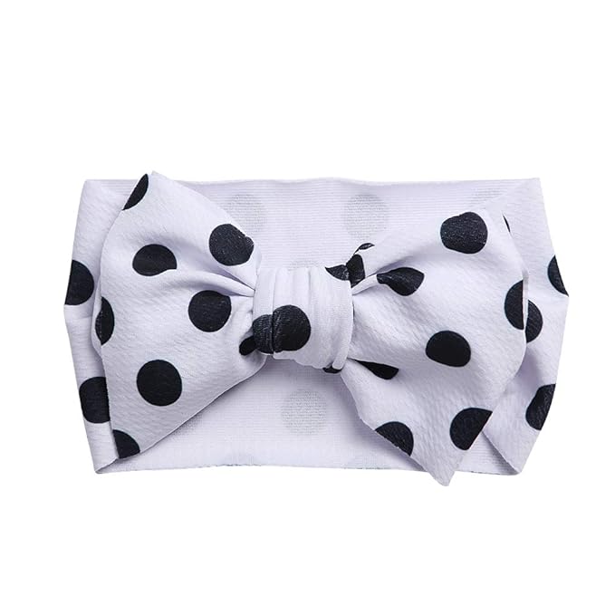 KIDOCHEESE Oversized Baby Headbands with Bows - Elastic Nylon Hairbands, Head Wraps and Hair Accessories for Newborns, Infants, Toddlers and Kids