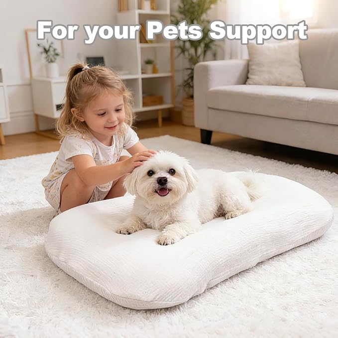 Infant Support Cushion - Baby Support Cushion for Newborn, 0-24 Months, Portable Tummy Time Mat for Home and Travel, Soft Cotton, Supervised Use, Baby Essentials Gift - White (Cover Included)
