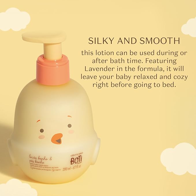 O Boticário Boti Baby Bath and After Bath Moisturizing Lotion, 5.2 oz (150g)