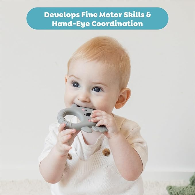 Tiger Tribe Silicone Teether Koala Soft BPA-Free Teething Relief Sensory Toy for Infants Newborns 0-18 Months
